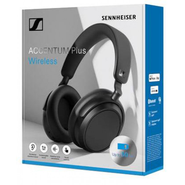 Фото - Навушники повнорозмірні бездротові Sennheiser Accentum Plus Wireless Black (700176)