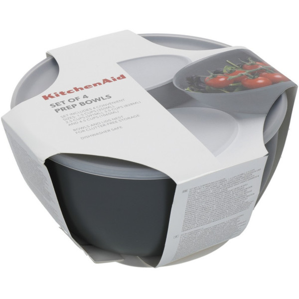 Фото - Набір мисок KitchenAid Coreline 355/591/828/1065 мл 4 шт. (KQG176OSCGG)
