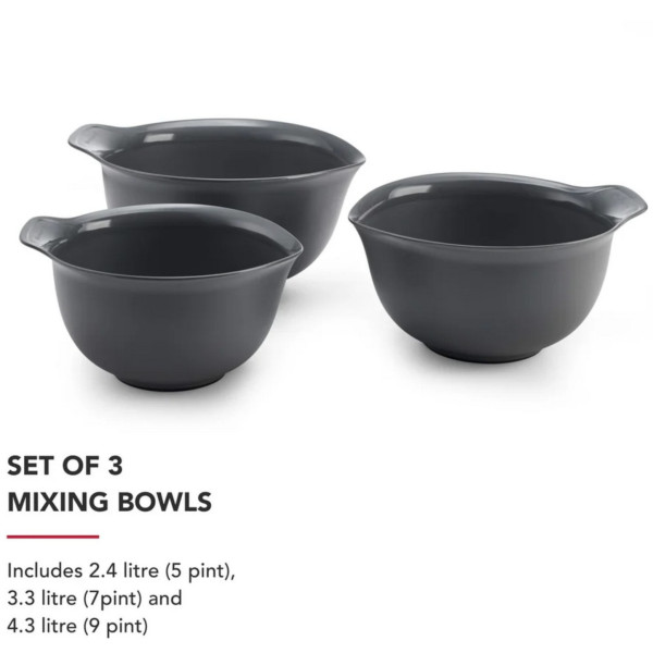 Фото - Набір мисок KitchenAid Coreline 2,4/3,3/4,3 л 3 шт. (KQG175OSCGG)