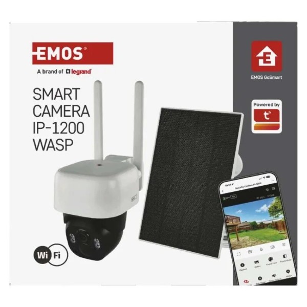 Фото - IP-камера EMOS H4067 GoSmart зовнішня з Wi-Fi, живлення Li-ion 9200 mAh сонячна панель