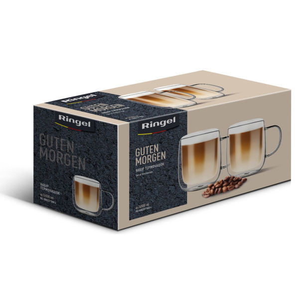 Фото - Набір чашок з подвійними стінками Ringel Guten Morgen 500 мл 2 шт. (RG-0002/2*500 s)