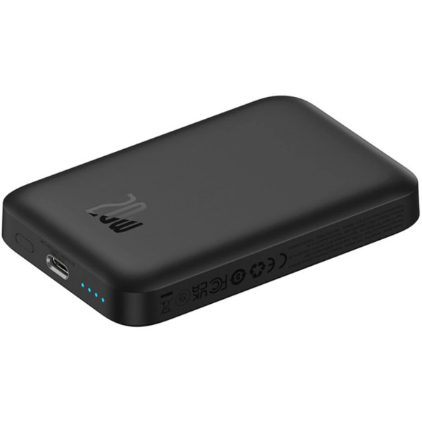 Фото - Батарея мобільна Baseus Magnetic Wireless 6000mAh Mini Air 20W PD,QC, USB-C In/Out, Qi-15W Black (P10059002113-00)