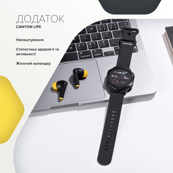 Фото - Смарт-часы Canyon Hexagon SW-88 BT-CALL Silver (CNS-SW88SS)