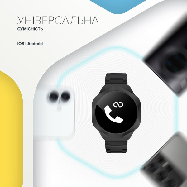 Фото - Смарт-часы Canyon Hexagon SW-88 BT-CALL Black (CNS-SW88BB)
