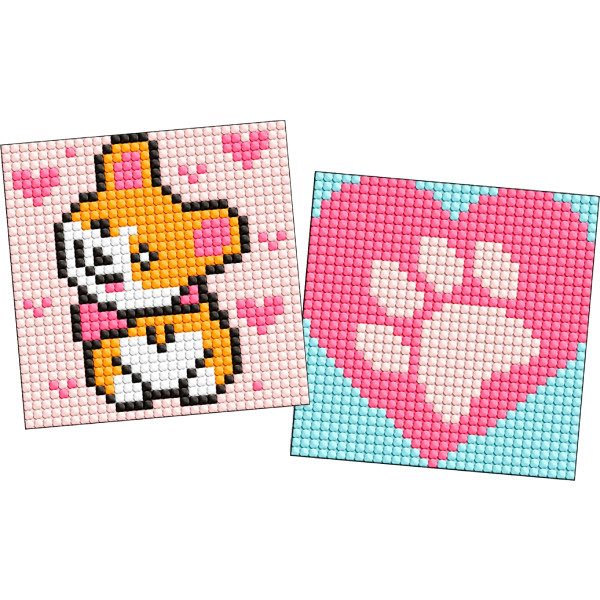 Фото - Набір для виготовлення декору Ideyka з алмазною мозаїкою на самоклеючій основі для дітей Коргі 9x9 см (AMS1058) Фото - Набір для виготовлення декору Ideyka з алмазною мозаїкою на самоклеючій основі для дітей Коргі 9x9 см (AMS1058)