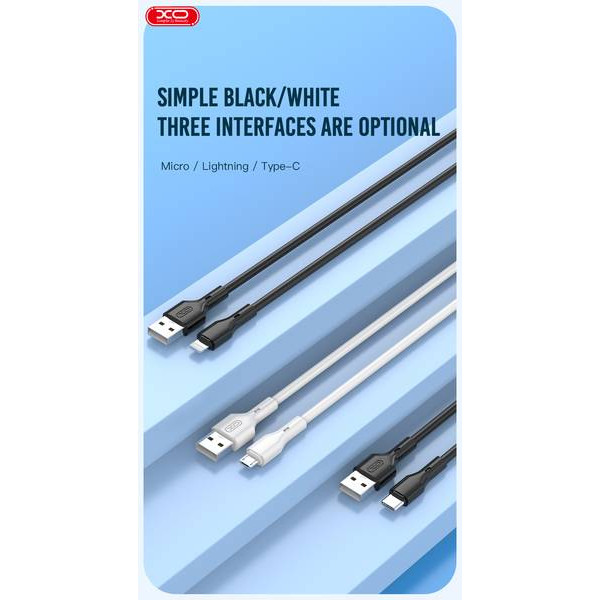 Фото - Кабель синхронізації даних XO NB230 Rock Series USB-A to Type-C 1 m (Чорний)