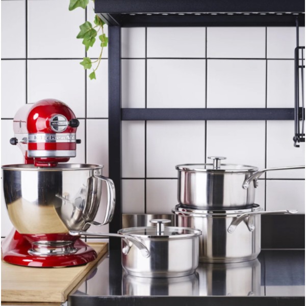 Фото - Набор ковшей KitchenAid с крышками KitchenAid SSS, 16/18/20 см, 1.5/2.1/3.1 л (CC005740-001)