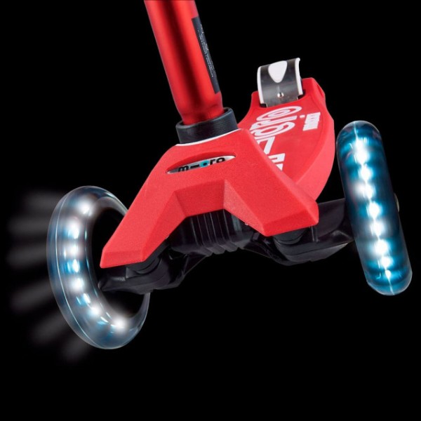 Фото - Триколісний самокат Micro Maxi Deluxe Red LED (MMD068)