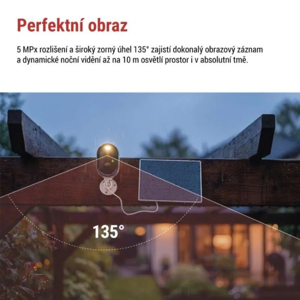 Фото - IP-камера EMOS H4073 GoSmart зовнішня з Wi-Fi, живлення Li-ion 5200 mAh сонячна панель