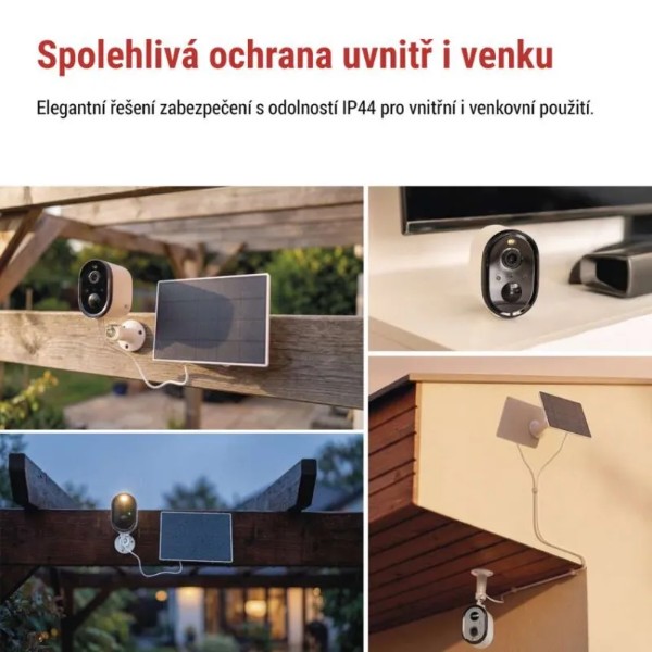 Фото - IP-камера EMOS H4073 GoSmart зовнішня з Wi-Fi, живлення Li-ion 5200 mAh сонячна панель