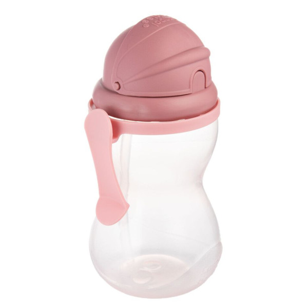 Фото - Поїльник-непроливайка дитячий Canpol babies Бідончик зі складною силіконовою трубочкою рожевий 370 мл (56/113_pin2)