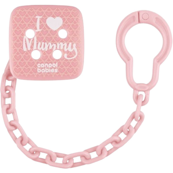 Фото - Тримач пустушок Canpol babies I Love Mummy-рожевий (2/434_pin)
