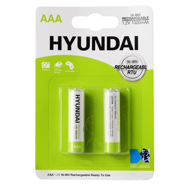 Фото - Акумулятор тип AAA Hyundai HR03 1000mAh 2 шт/уп. (HT7005002)