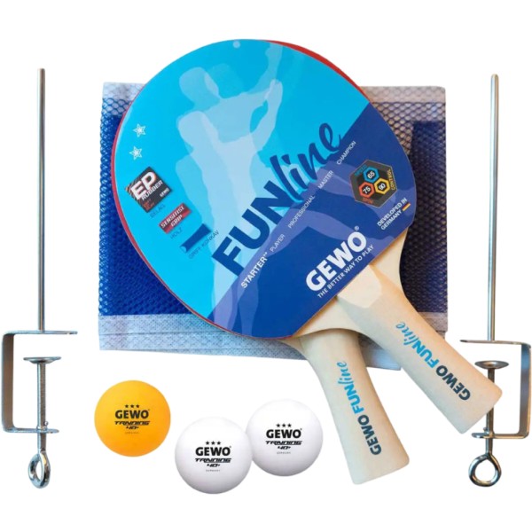 Фото - Набор для настольного тенниса Gewo Free Time 2 Bats 3 Balls Net (96970000)