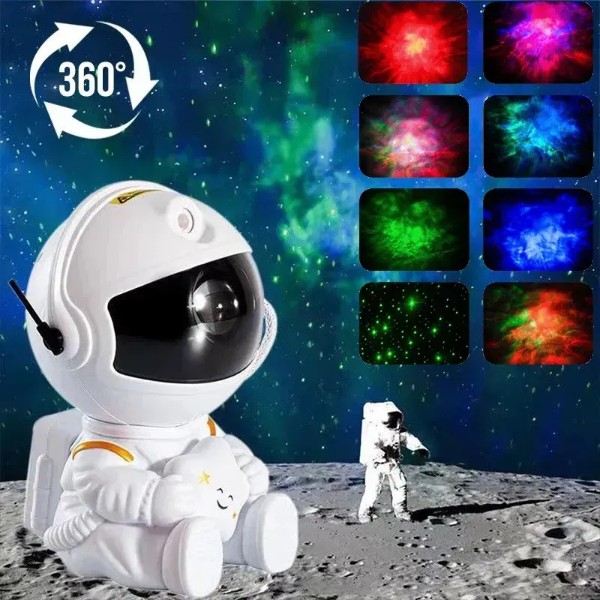 Фото - Нічник дитячий INSPIRE проектор зоряного неба Космонавт (RD030-Star)