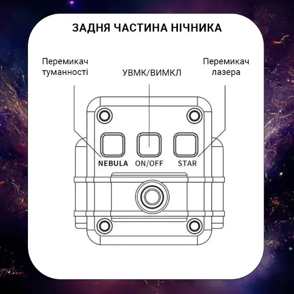 Фото - Нічник дитячий INSPIRE проектор зоряного неба Космонавт (RD030-Star)