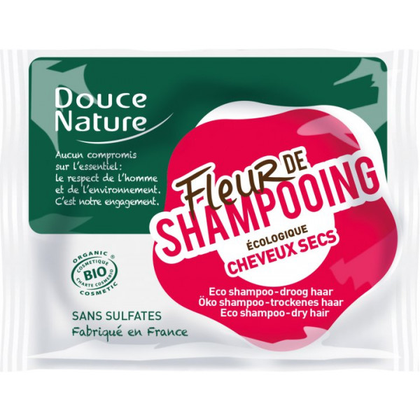 Фото - Шампунь женский Douce Nature твердый Fleur de Shampoo для сухих волос 85 г (3380380058578) Фото - Шампунь женский Douce Nature твердый Fleur de Shampoo для сухих волос 85 г (3380380058578)