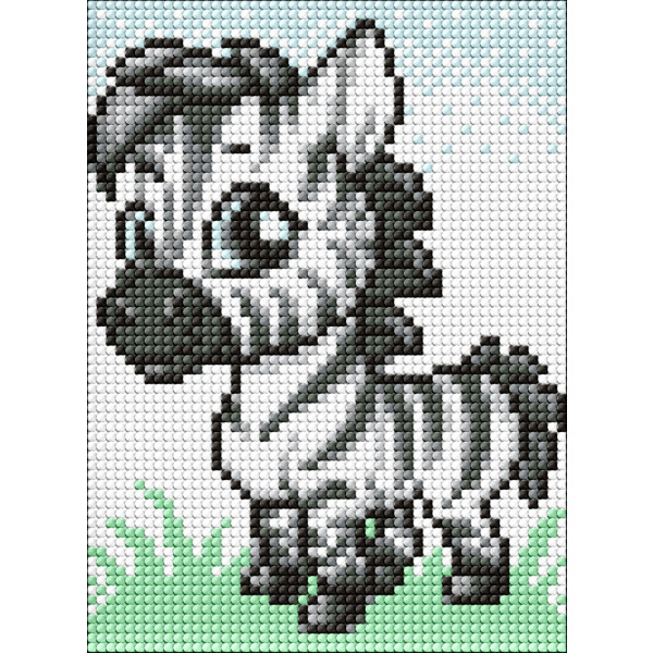 Фото - Алмазний живопис Ideyka Маленька зебра 15х20 см (AMM1021)