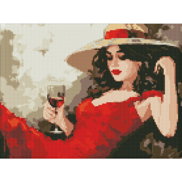 Фото - Алмазная живопись Ideyka Девушка в шляпе 30х40 см (AMO7891)