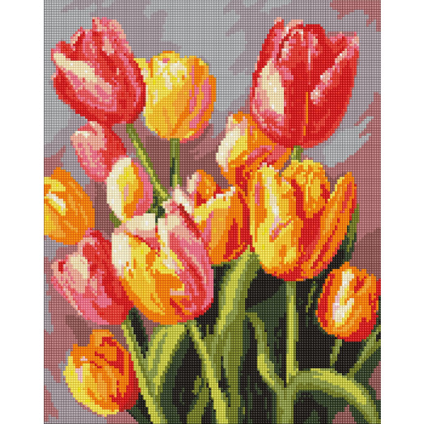 Фото - Алмазний живопис Ideyka Весняний букет 40х50 см (AMO7983)