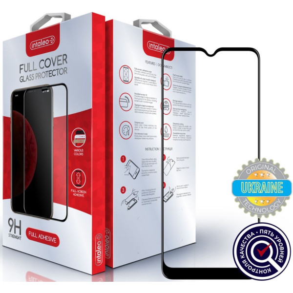 Фото - Захисне скло для смартфону Intaleo Full Glue for Samsung A02s Black (1283126509513)