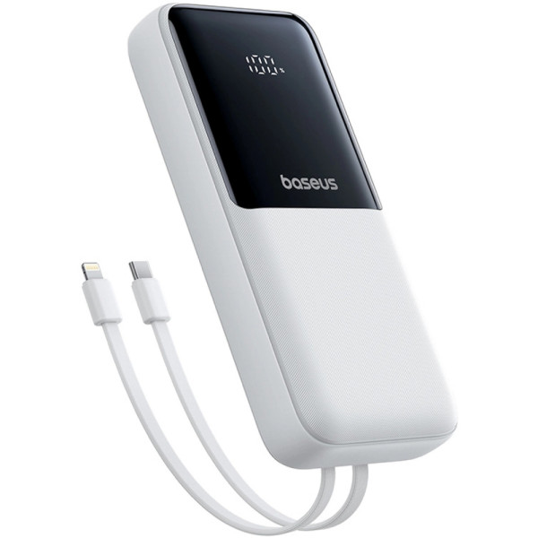 Фото - Батарея мобільна Baseus 20000mAh Lipow 22,5W PD,QC USB-A,MicroUSB,USB-C In/Out, Built-In Lightning/USB-C cable (P10079102213-00)