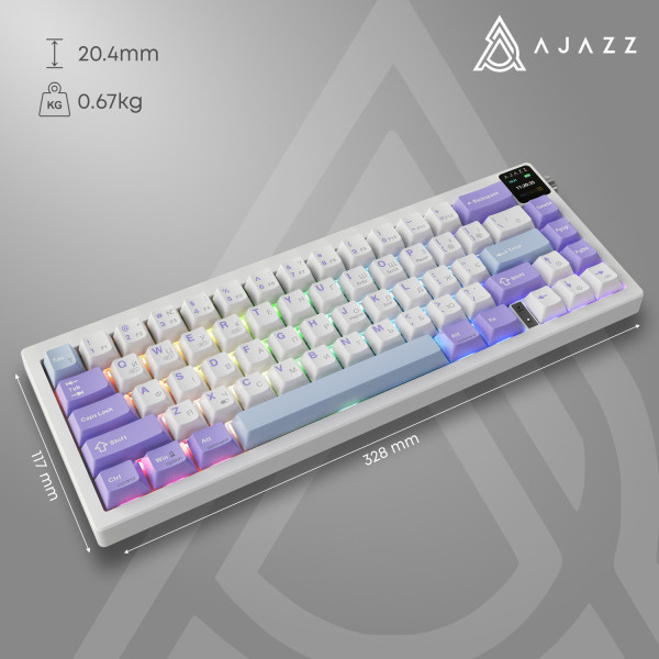 Фото - Клавіатура бездротова ігрова Ajazz AK650 Flying Fish Switch (AK650-FF-PWB)