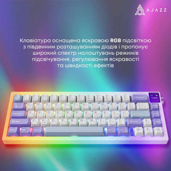 Фото - Клавіатура бездротова ігрова Ajazz AK650 Flying Fish Switch (AK650-FF-PWB)
