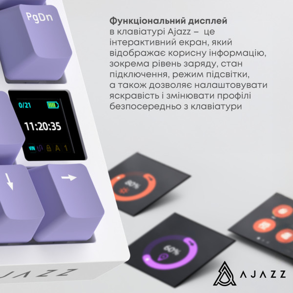 Фото - Клавіатура бездротова ігрова Ajazz AK820 Pro Gift Switch (AK820PRO-G-PWB)