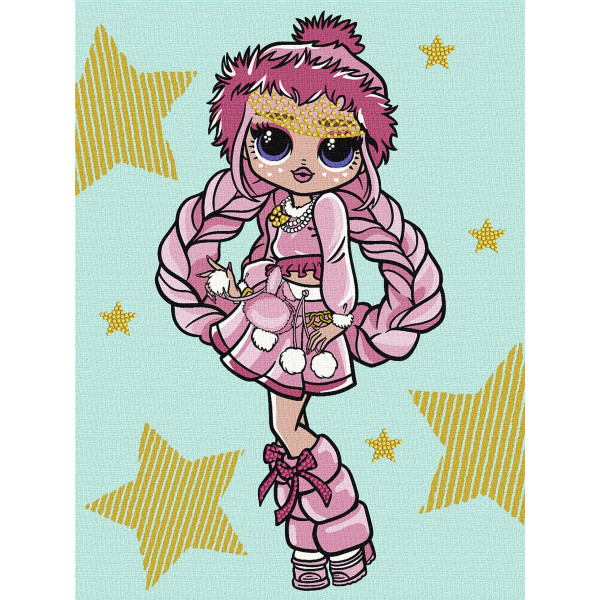 Фото - Картина по номерам Ideyka L.O.L. Surprise! O.M.G. Fashion show La Rose 30х40 см (KHO6271)