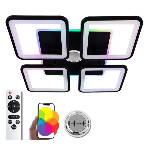 Фото - Люстра VALESO с музыкальной колонкой и RGB YZD1268 Black