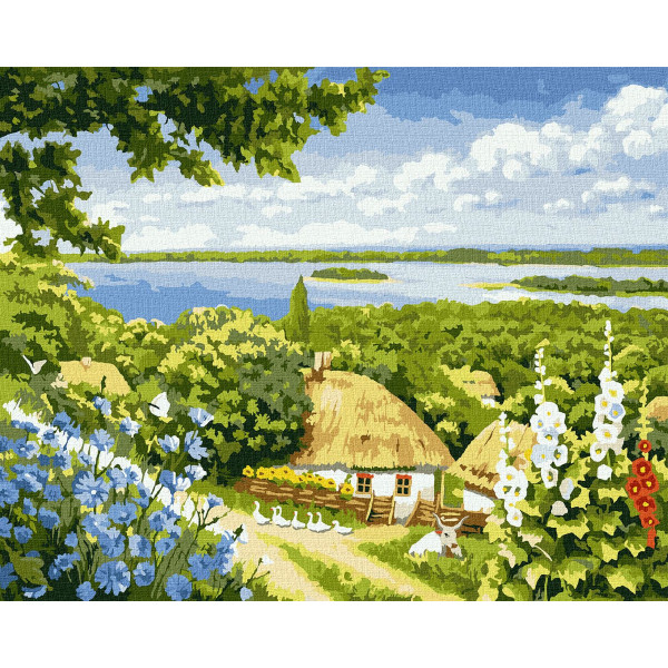 Фото - Картина за номерами Ideyka Сільський куточок 40х50 см (KHO6322)