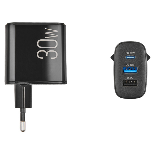 Фото - Мережевий зарядний пристрій Brevia ePower PD20W+QC18W+12W (45030DUCB)