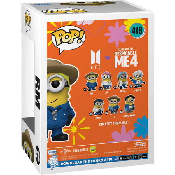 Фото - Колекційна фігурка FUNKO POP Rocks: Minions X BTS - RM (889698859677)