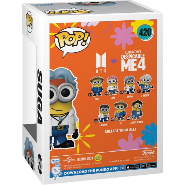 Фото - Колекційна фігурка FUNKO POP Rocks: Minions X BTS - Suga (889698859684)