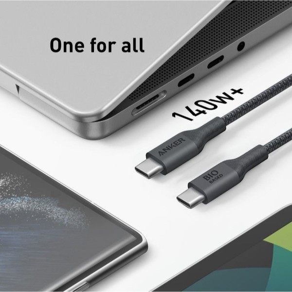Фото - Кабель Anker 544 USB-C to USB-C - 0.9m 140W Bio-Nylon Black (A80F5H11)