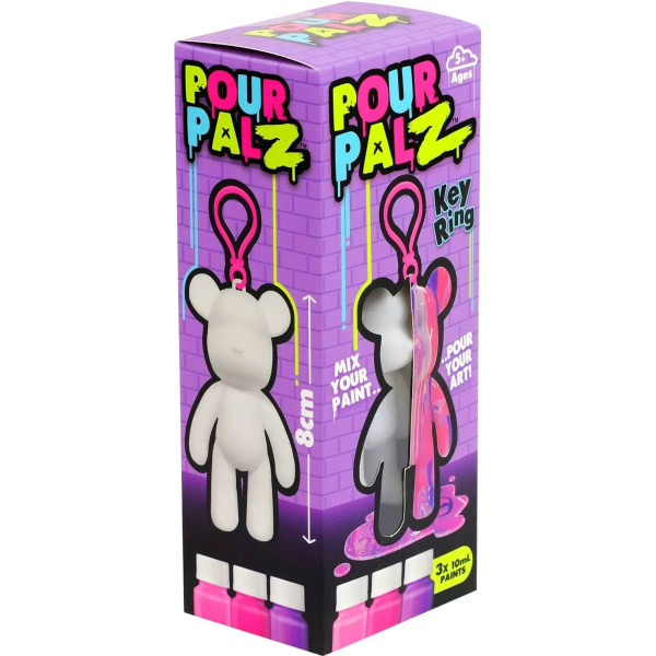 Фото - Набір для декупажу та розпису Pour Palz Брелок Ведмедик в ас.(GS-G08162)