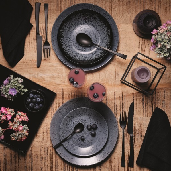 Фото - Тарілка десертна Luminarc Slate Black 18 см (V0117)