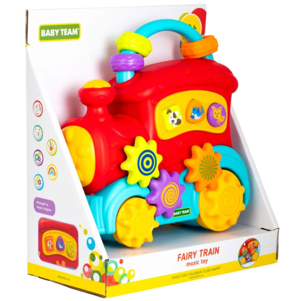Фото - Інтерактивний транспорт Baby Team Казковий паровозик (8653)