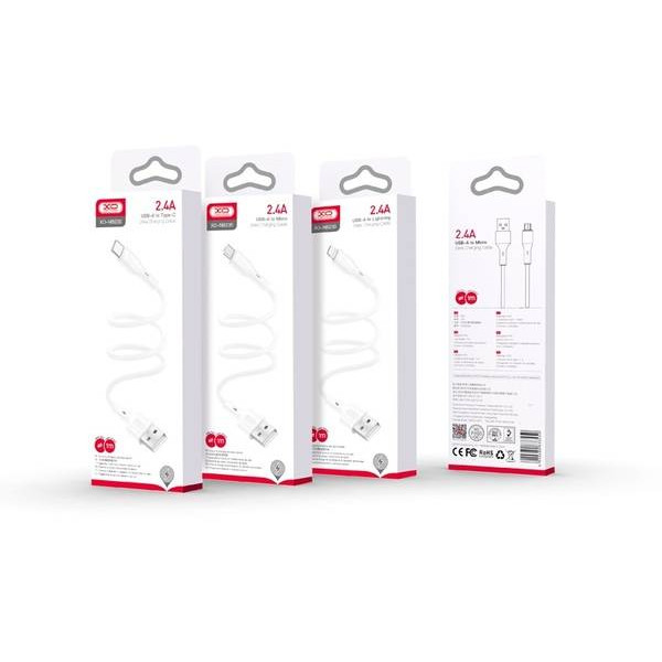Фото - Кабель синхронізації даних XO NB230 Rock Series USB-A to Micro 1 m (NB230_M_White)