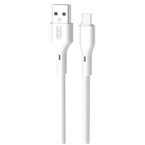 Фото - Кабель синхронізації даних XO NB230 Rock Series USB-A to Type-C 1 m (NB230_C_White)