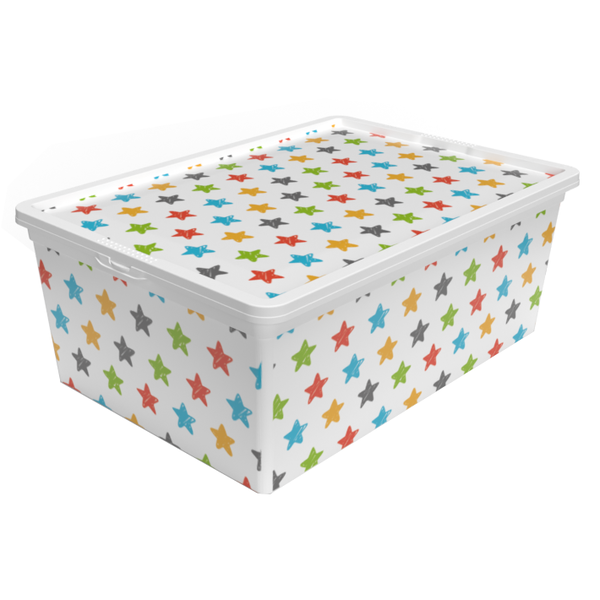Фото - Корзина для хранения Qutu Trend Box с/к Colored Star 10 л