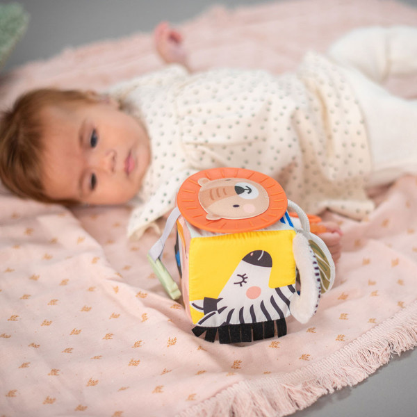 Фото - Підвіска Taf Toys Розвиваюча іграшка-кубик колекції "Саванна" - ВЕСЕЛІ ЗВІРКИ (12755)