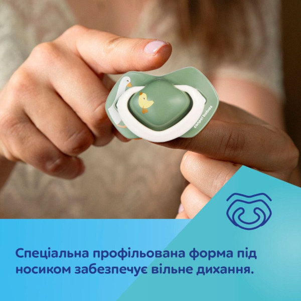 Фото - Симметричная пустышка Canpol babies Гуси 6-18 мес 2 шт. (22/668)