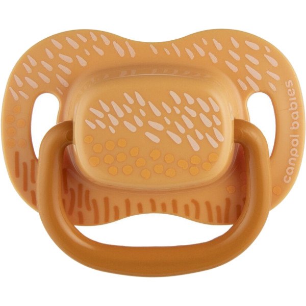 Фото - Симетрична пустушка Canpol babies MOUNTAINS 0-6 міс 2 шт. жовта (34/930_yel)