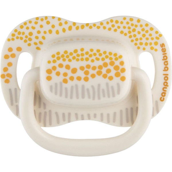 Фото - Симетрична пустушка Canpol babies MOUNTAINS 0-6 міс 2 шт. жовта (34/930_yel)