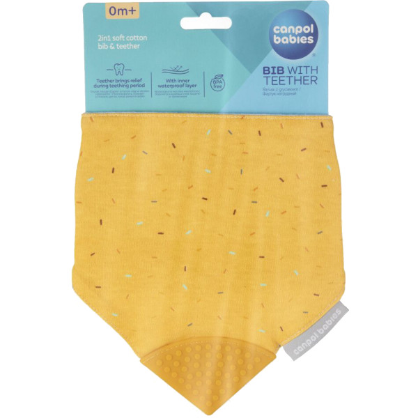 Фото - Слинявчик Canpol babies з прорізувачем жовтий (26/902_yel)
