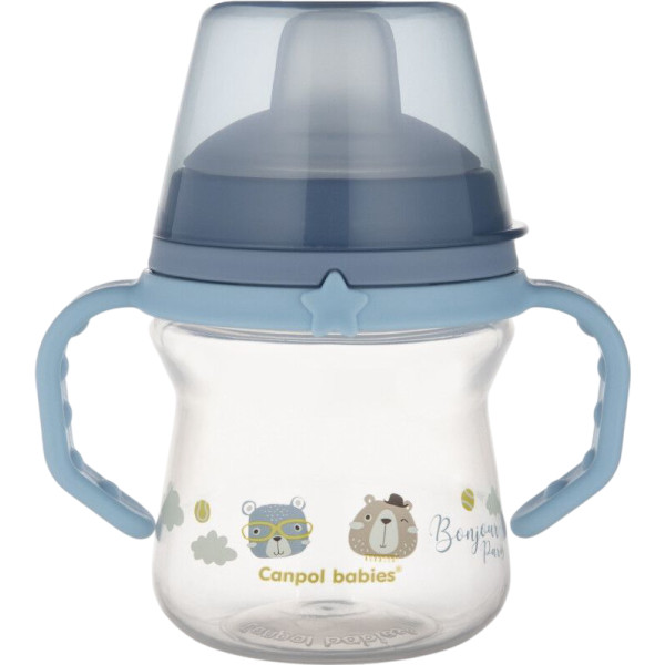 Фото - Поильник-непроливайка детский Canpol babies BONJOUR PARIS 150 мл голубая (56/612_blu)