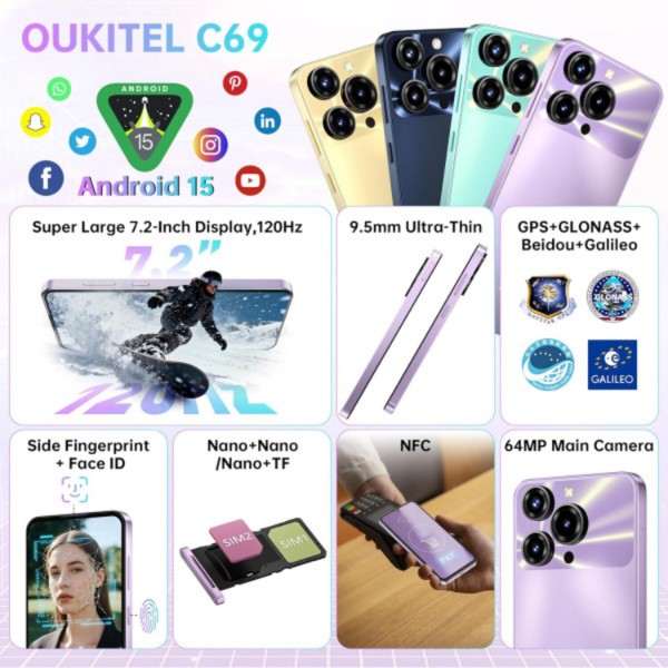 Фото - Смартфон OUKITEL C69 8/256GB NFC Black
