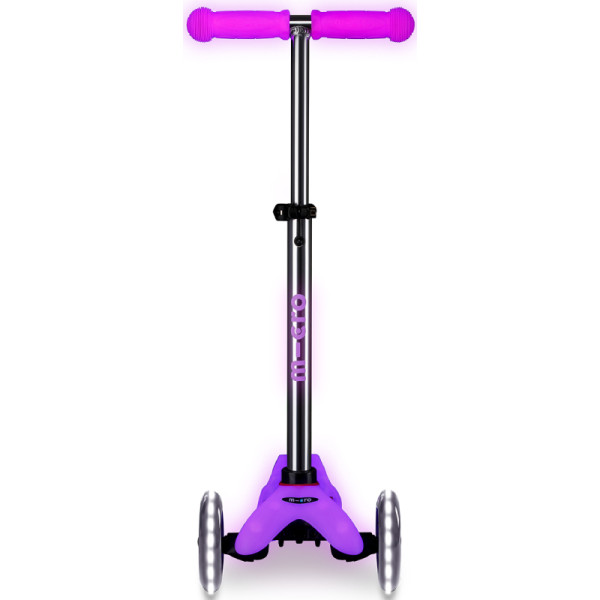 Фото - Триколісний самокат Micro серії Mini Deluxe Glow LED - МОРОЗНИЙ РОЖОВИЙ (MMD217)